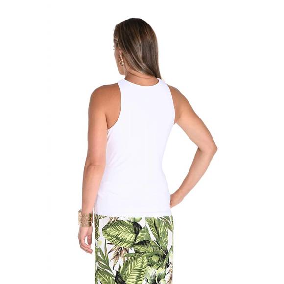 NEW FRANK LYMAN keyhole top in off white - Picture 2 of 2